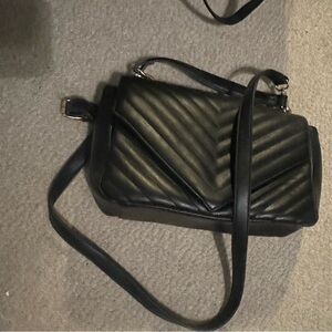 Daisy Rose Elegant Black Quilted Shoulder Bag